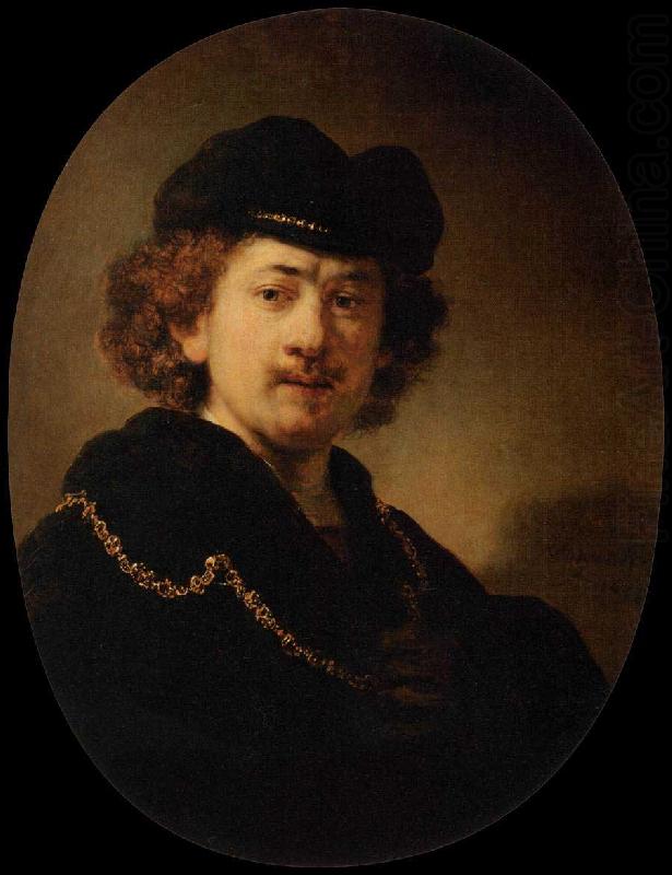 Rembrandt Peale Self portrait Wearing a Toque and a Gold Chain china oil painting image